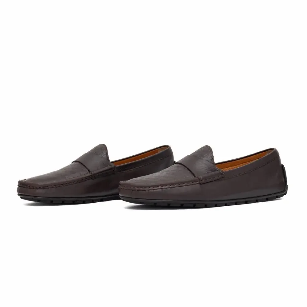 Gucci GG Microguccissima Monogram Brown Leather Loafers Mocasin US 10